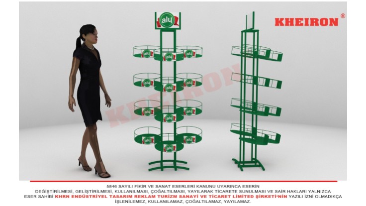 Lavaş Tortilla Stand ile markette paketli gıda teşhiri