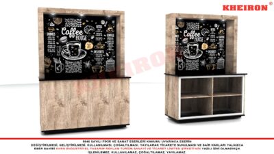 Ahşap Spotlu Kahve Standı