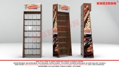 Ahşap Tel Askılı Kuruyemiş Standı