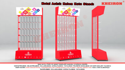 Metal Askılı Kalem Kutusu Standı