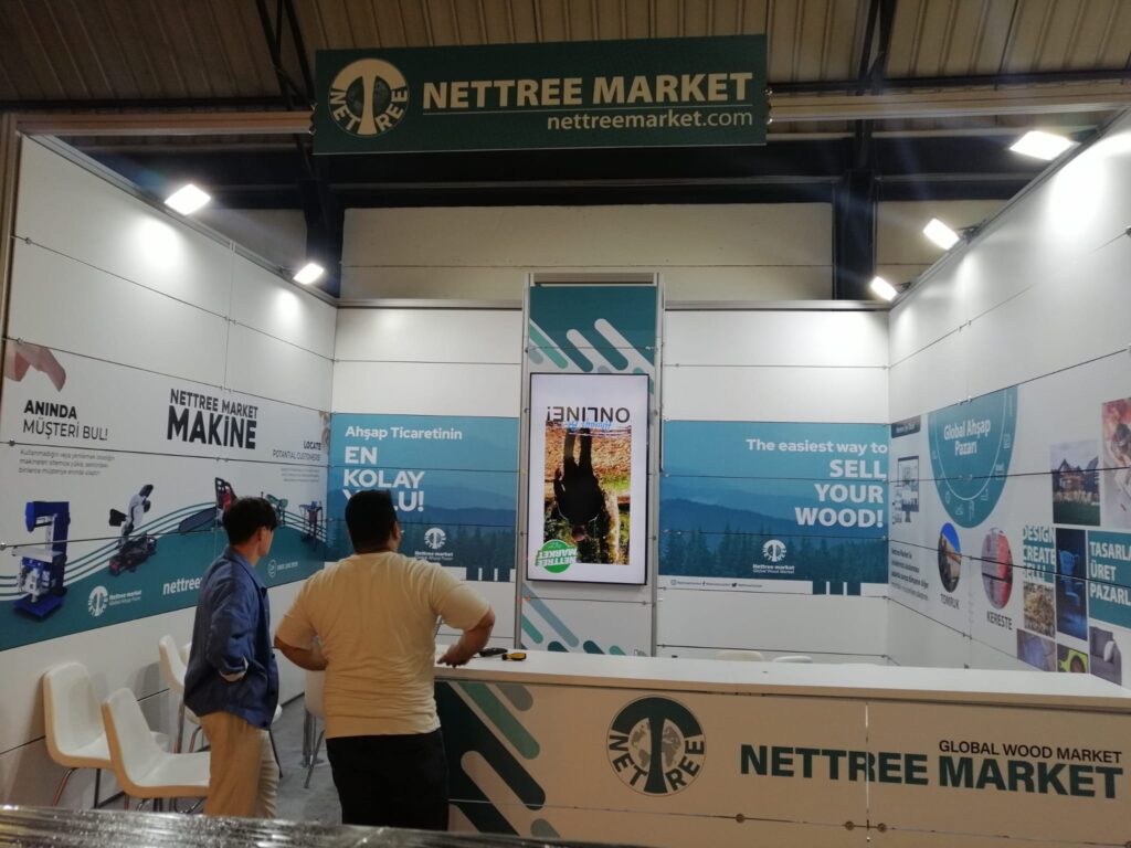 Nettree Market WoodTech Standı Karşı Plan Foto