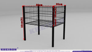 Tel Hasır Sepet Standı Ölçülü Sepet Renderı